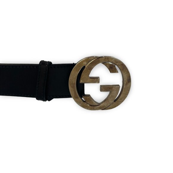 Gucci Belt Black Interlocking Gs Size 85